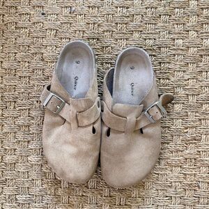 Quince Water Repellent Suede Clog Mule Dune Women’s 9